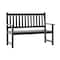 Flash Furniture Adele Patio Acacia Wood Bench, 2-Person Slatted Seat Loveseat for Park, Garden, Yard, Porch, Black LTS-0525-BK-GG - alternate 9